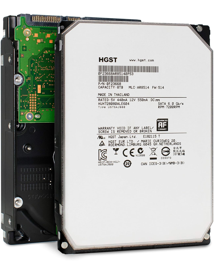 HGST (エイチジーエスティー) Ultrastar (ウルトラスター) He8 HDD HUH728080ALE604 8TB 7200RPM 128MBキャッシュ SATA 6.0Gb/s 3.5インチ エンタープライズサーバー データセンター ハードドライブ (リファービッシュ品)…
